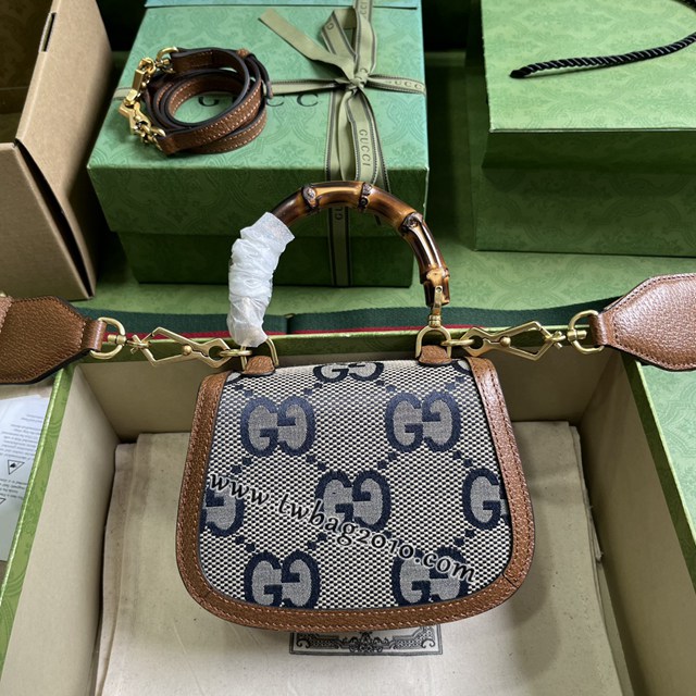 gucci專櫃新款手袋 古馳Bamboo 1947系列竹節迷你手袋 jcp1572